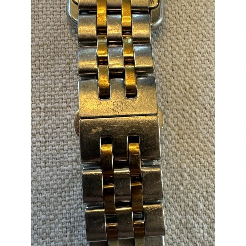 Victorinox Swiss Army Alliance 24168 Two Tone Rectangle Quartz Watch 6.75
